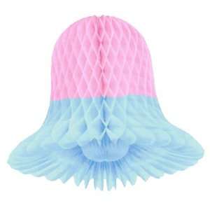    15 Pink / Blue Honeycomb Tissue Bell Patio, Lawn & Garden
