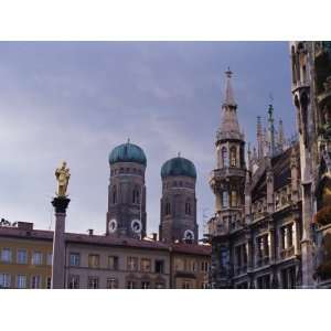  Frauenkirche Towers and Mariensaule (St. Marys Column), Munich 