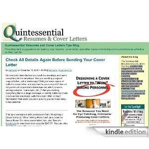   Resumes and Cover Letters Tips Blog Kindle Store Katharine Hansen