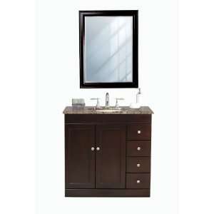 Virtu USA LS 1039BB Modena 36 Inch Single Sink Bathroom Vanity with 