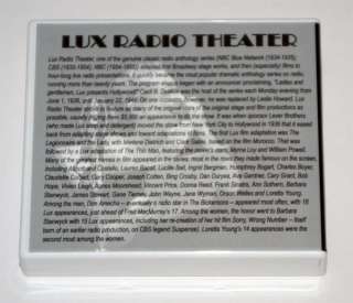 LUX RADIO THEATER  Old Time Radio   12 CD ROM   652    BOX SET 