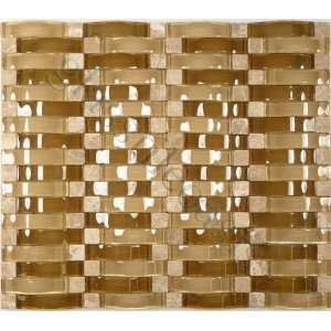  Taupe Weave Cream/Beige Wave 3D Glass Series Glossy Glass 