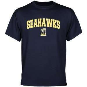  UNC Wilmington Seahawks Navy Blue Logo Arch T shirt 