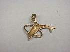 BEAUTIFUL 14 KT YELLOW GOLD DOLPHIN PENDANT OR CHARM
