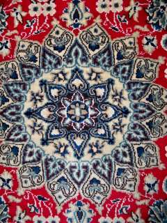 Nain Iran 210 x 46 Carpet / Rug Red, Blue, White  