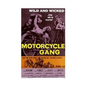 Motorcycle Gang Movie Poster, 11 x 17 (1957) 