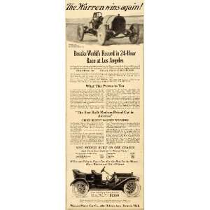 1911 Ad Warren Los Angeles Motor Antique Cars Vintage   Original Print 