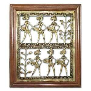  Brass wall art, Feast at Fields