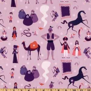  44 Wide 1001 Peeps Villagers Allover Lavender Fabric By 