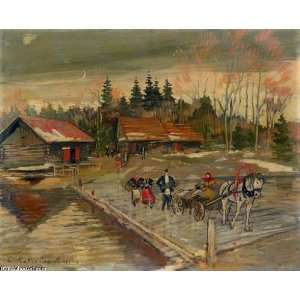   Constantin Alexeevich Korovin   32 x 26 inches   Village Procession