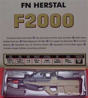 NEW aeg FN F2000 by G&G FULL METAL 530fps TAN DK EARTH Bull Pup SOCOM 