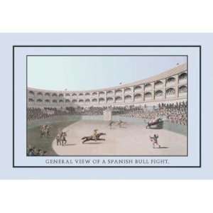   General View of a Spanish Bull Fight 20x30 poster