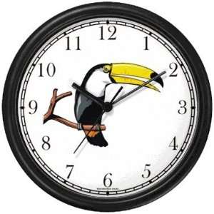Toucan Bird Animal Wall Clock by WatchBuddy Timepieces (Hunter Green 