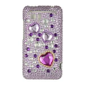 For AT&T HTC Vivid Crystal Diamond BLING Case Snap On Phone Cover 
