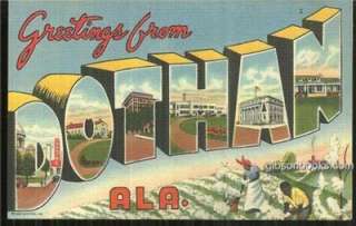 Vintage Greetings Postcard From Dothan, Alabama  