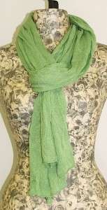 Charter Club Womens Thin Knit Scarf Shawl Wrap Apple Mint Green  