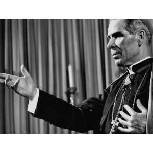  Reverend Fulton J. Sheen During One of His Preachings 