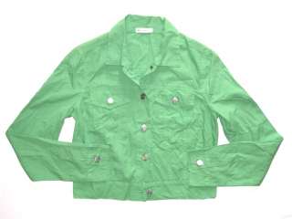 Allen Allen Poplin Crop Jacket Green   Womens X Large  