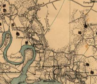 1864 Civil War map Richmond Region Virginia  