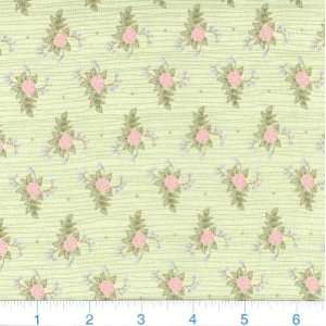  45 Wide Gentler Times Floral Celedon Fabric By The Yard 
