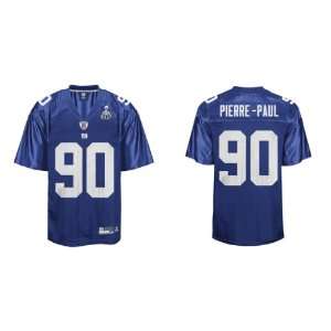 NEW York Giants 90# Pierre paul Blue Jerseys Authentic Football Jersey 