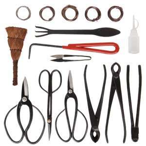 Quality 10 Piece Carbon Steel Bonsai Tool Kit Instrument Wire Bag Set 