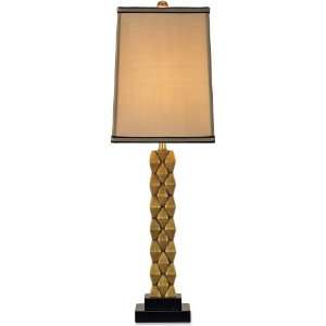  Currey and Company 6142 Antique Brass/Black Debonair Table Lamp 
