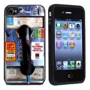  Rubber Pay Phone iPhone 4 or 4s Case / Cover Verizon or At 