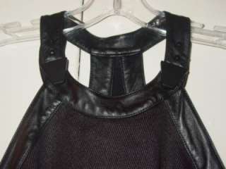 Alexander Wang black dress leather trims $850 4 NEW  