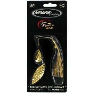  Nemire Spin Ripper Fishing Spoons 1/4oz Gold/Gold Sports 
