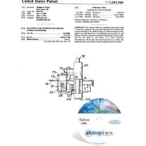  NEW Patent CD for MAGNETIC TAPE REPRODUCING DEVICE 