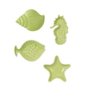  Seaweed Green Coastal Nautical Shell Seahorse Fish Starfish Tea 