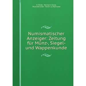  Numismatischer Anzeiger Zeitung fÃ¼r MÃ¼nz , Siegel 