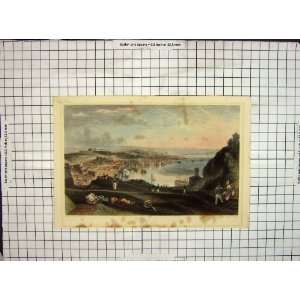  Hand Coloured Print View Chatham Miller Turner