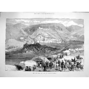   1877 Fortress Kars Asiatic Turkey Soldiers Mountains