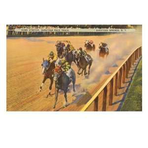  Horse Racing, Saratoga Springs, New York Giclee Poster 