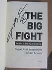 sugar ray leonard signed book the big fight boxing 1st $ 49 99 time 