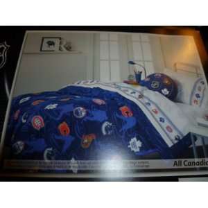  DOUBLE NHL CANADIAN HOCKEY TEAMS COMFORTER 50COTTON 50 