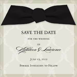  Elegant Vellum Taupe & Black Save the Date Cards 