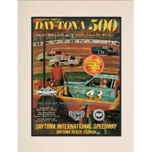 11th Annual 1969 Daytona 500 Matted 10.5 x 14 Program Print  