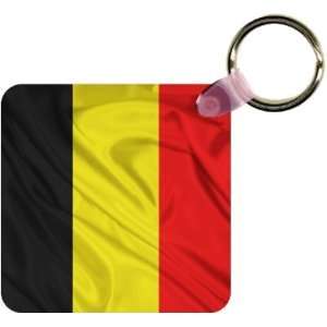 Belgium Flag Art Key Chain   Ideal Gift for all Occassions