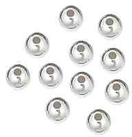 WB 3mm 200 Seamless round Beads Sterling Silver WB core  