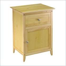 Winsome Night Stand w/Cabinet & Drawer Natural Finish 021713811158 