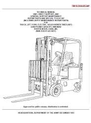 FORKLIFT TECHNICAL MANUALS   143 PDFs   37680pgs. ON CD  