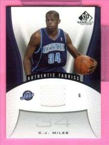 AR) 2006 07 SP Game Used C.J. MILES Jersey *Jazz  