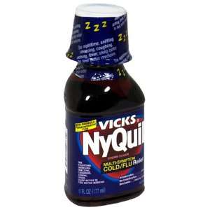 Vicks Nyquil Multi Symptom Cold & Flu Relief Liquid, Cherry (NEw Form 