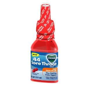  Vicks Sore Throat Spray, Cherry, 6 Ounce Health 