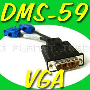 Dell DMS 59 / VGA Dual Monitor Splitter Y Cable Cord  