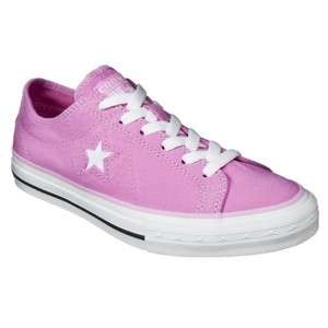 J1~NWT Converse pink lace up shoes big girls size 4  