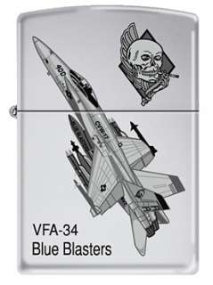 VFA 34 Blue Blasters Zippo MIB Navy F 18 Fighter PC  